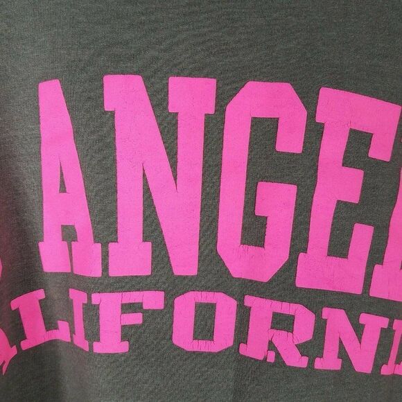 MIAMI Style Comfy Crewneck Sweatshirt Medium Los Angeles California Gray Pink - Picture 5 of 8